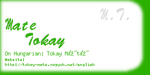 mate tokay business card